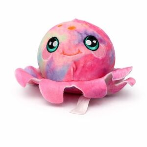 Colorful Plush Jellyfish Toy - Pink Rainbow Octopus